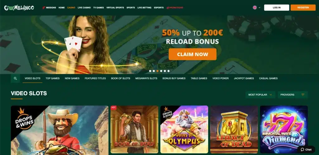 Gomblingo Casino casino page